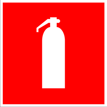 F04 огнетушитель (пленка, 200х200 мм) - Знаки безопасности - Знаки пожарной безопасности - vektorb.ru